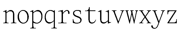 ItemsText Monospaced Font LOWERCASE