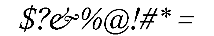 ItemsText RegularItalic Font OTHER CHARS