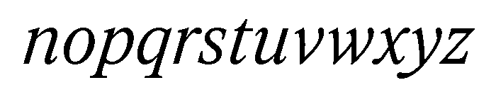 ItemsText RegularItalic Font LOWERCASE