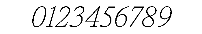 ItemsText ThinItalic Font OTHER CHARS