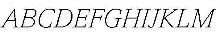ItemsText ThinItalic Font UPPERCASE