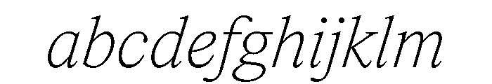 ItemsText ThinItalic FONT