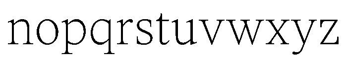 ItemsText Thin Font LOWERCASE