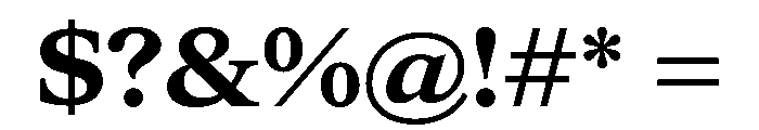 ItemsText WideBold Font OTHER CHARS