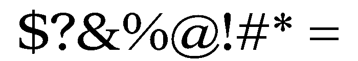 ItemsText WideBook Font OTHER CHARS