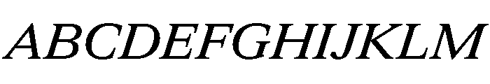 ItemsText WideBookItalic Font UPPERCASE