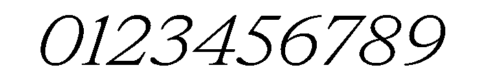 ItemsText WideLightItalic Font OTHER CHARS