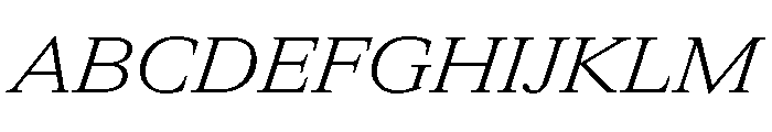 ItemsText WideLightItalic Font UPPERCASE