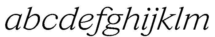 ItemsText WideLightItalic FONT
