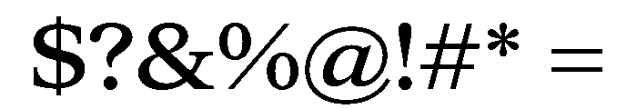 ItemsText WideMedium Font OTHER CHARS