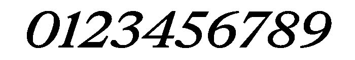 ItemsText WideMediumItalic Font OTHER CHARS