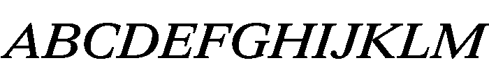 ItemsText WideMediumItalic Font UPPERCASE