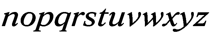 ItemsText WideMediumItalic Font LOWERCASE