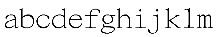 ItemsText WideMonospaced FONT