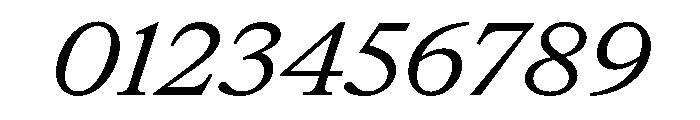 ItemsText WideRegularItalic Font OTHER CHARS