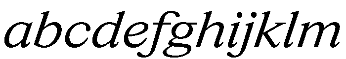 ItemsText WideRegularItalic FONT