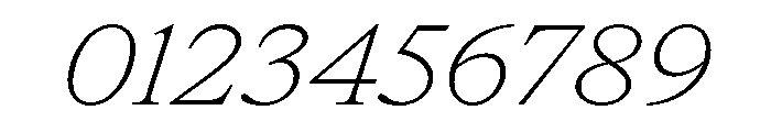 ItemsText WideThinItalic Font OTHER CHARS