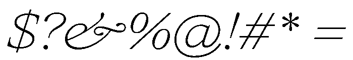 ItemsText WideThinItalic Font OTHER CHARS
