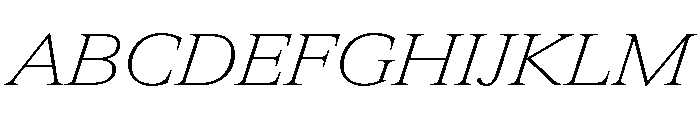 ItemsText WideThinItalic Font UPPERCASE