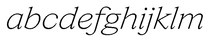 ItemsText WideThinItalic FONT