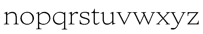 ItemsText WideThin Font LOWERCASE