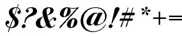 ITC Bodoni 72 Bold Italic OSF Font OTHER CHARS