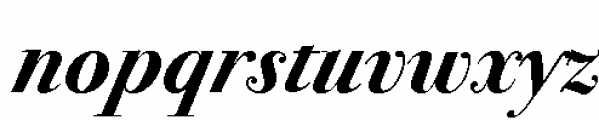 ITC Bodoni 72 Bold Italic OSF Font LOWERCASE