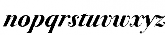 ITC Bodoni 72 Bold Italic Font LOWERCASE