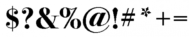 ITC Bodoni 72 Bold OSF Font OTHER CHARS