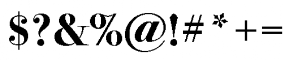 ITC Bodoni 72 Bold Font OTHER CHARS