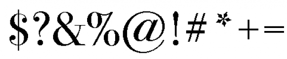 ITC Bodoni 72 Book OSF Font OTHER CHARS