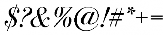 ITC Bodoni 72 Italic OSF Font OTHER CHARS