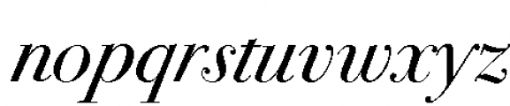 ITC Bodoni 72 Italic OSF Font LOWERCASE