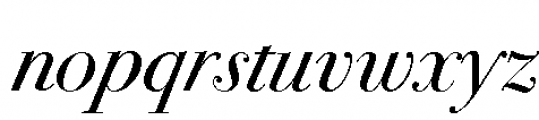 ITC Bodoni 72 Italic Font LOWERCASE