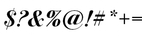 ITC Bodoni 72 Swash Bold Font OTHER CHARS