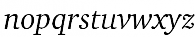 ITC Charter Italic Font LOWERCASE