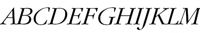 ITC Garamond Light Italic Font UPPERCASE