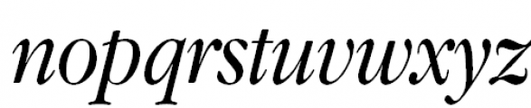 ITC Garamond Narrow Italic Font LOWERCASE