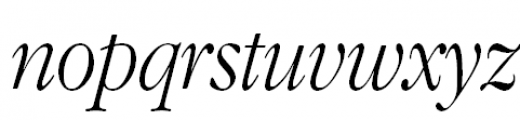 ITC Garamond Narrow Light Italic Font LOWERCASE