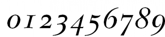 ITC New Baskerville Expert Italic OSF Font OTHER CHARS