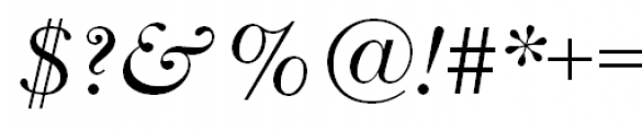 ITC New Baskerville Italic Font OTHER CHARS