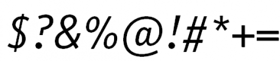 ITC Officina Sans Italic Font OTHER CHARS