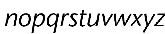 ITC Stone Sans Medium Italic Font LOWERCASE