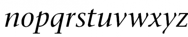 ITC Stone Serif Medium Italic Font LOWERCASE