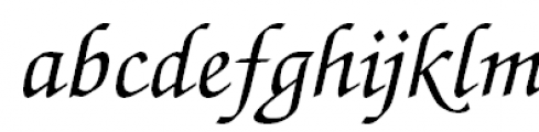 ITC Zapf Chancery Medium Italic Font LOWERCASE
