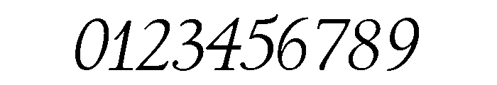Italian Old Style Light Italic Font OTHER CHARS