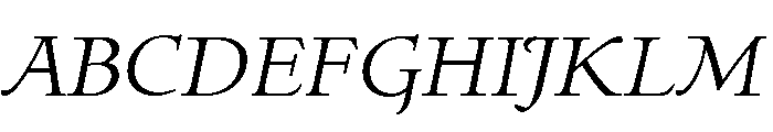 Italian Old Style Light Italic Font UPPERCASE