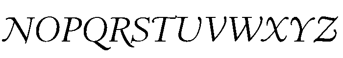 Italian Old Style Light Italic Font UPPERCASE