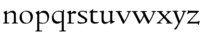Italian Old Style Light Font LOWERCASE
