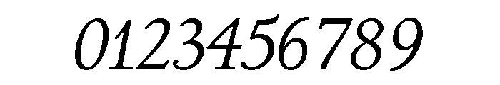 Italian Old Style Regular Italic Font OTHER CHARS